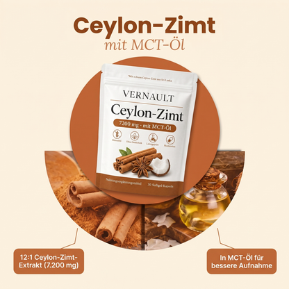 Ceylon-Zimt 7.200 mg mit MCT-Öl