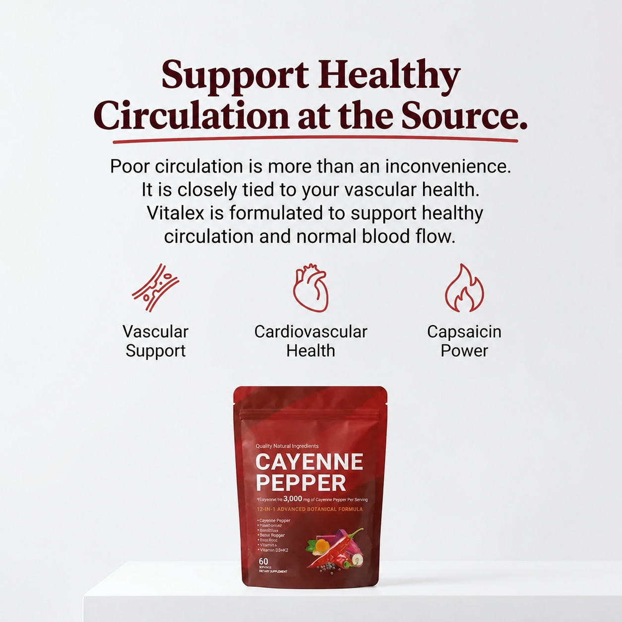 Vitalex Cayenne Pepper Softgels EN